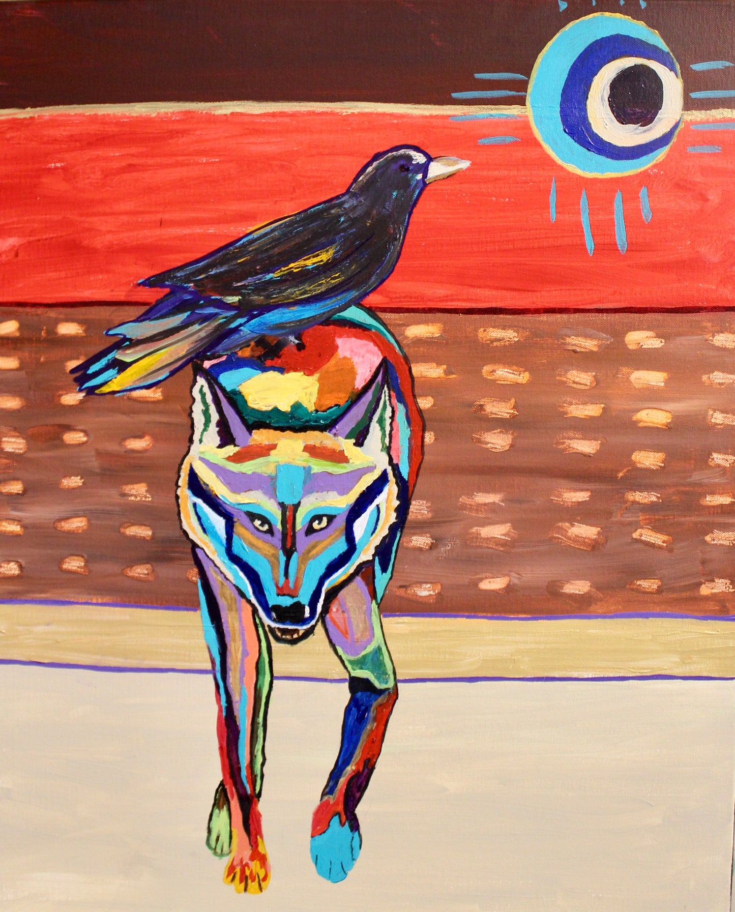Wolf & Raven, 30" x 24"