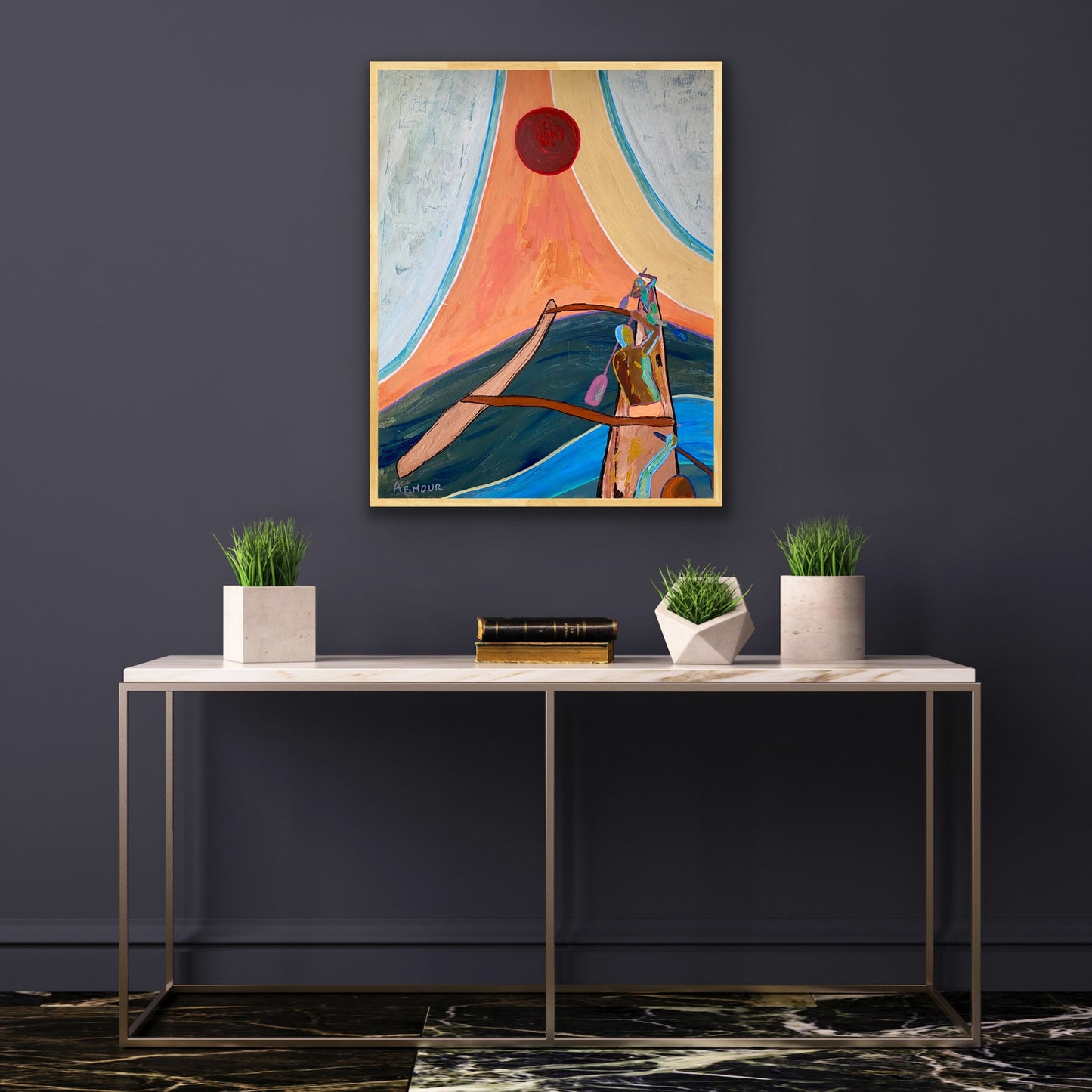 Canoe Race, 30" x 24"