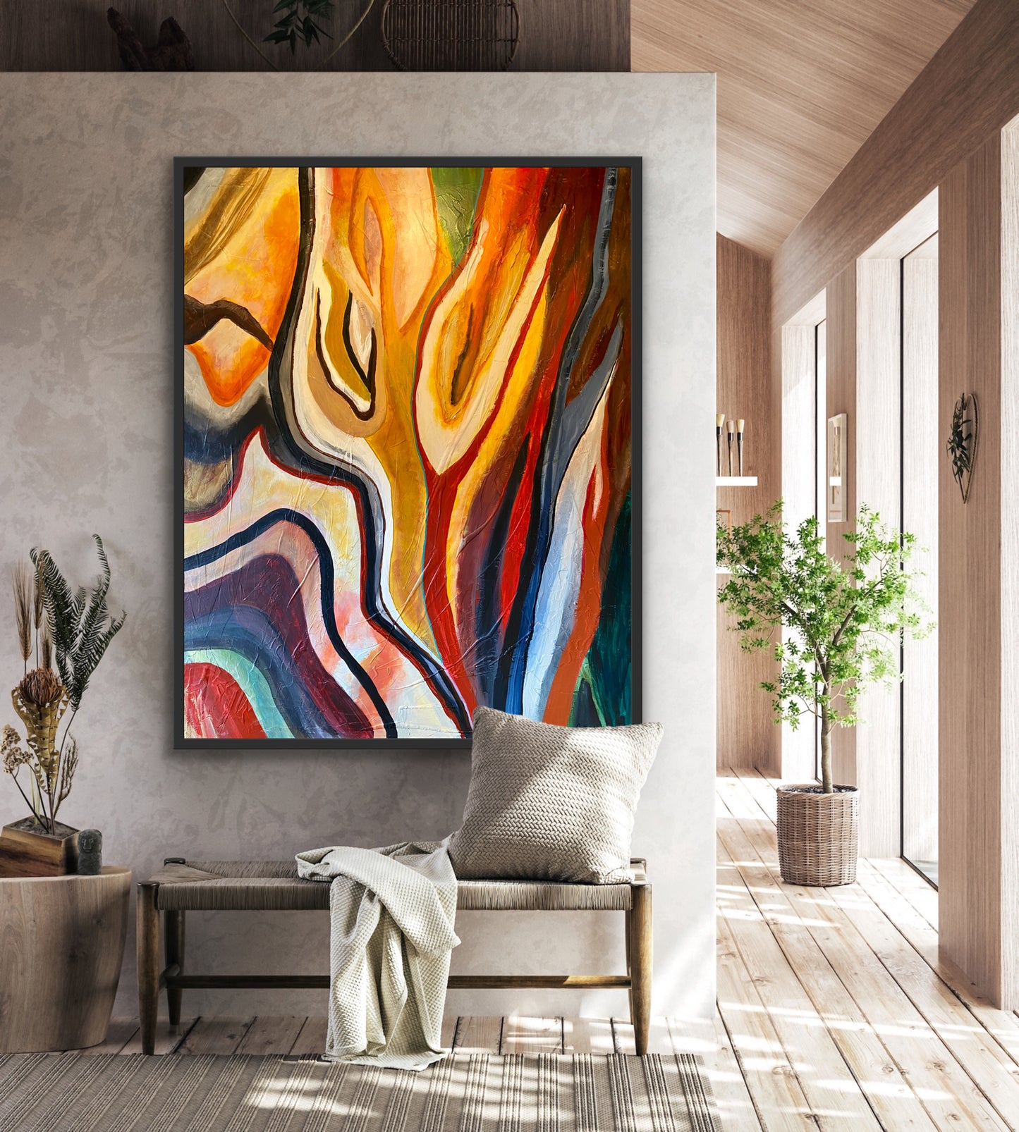 Desert Fire, 60" x 48"