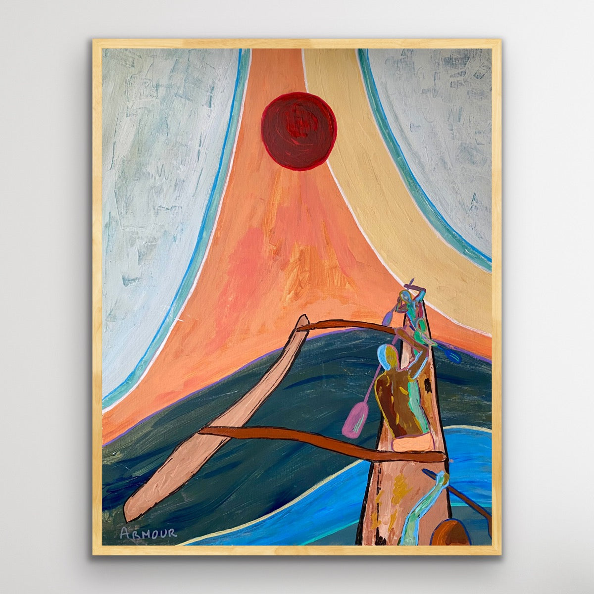 Canoe Race, 30" x 24"