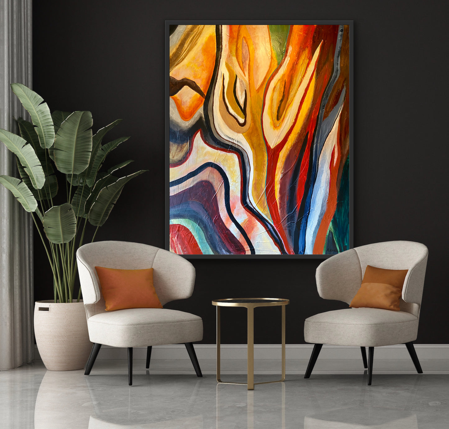 Desert Fire, 60" x 48"