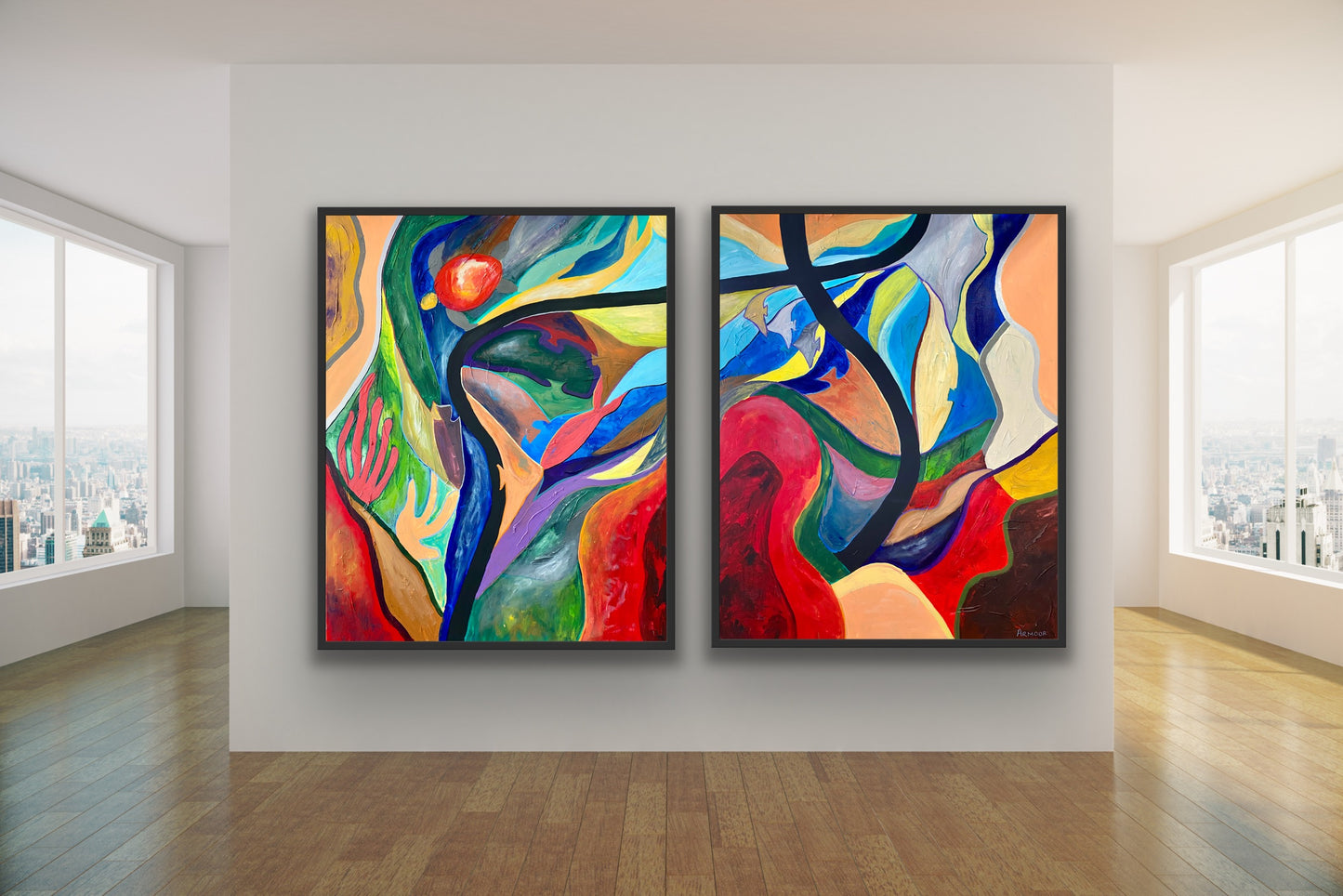 Life On The Reef pt 2, 60" x 48"
