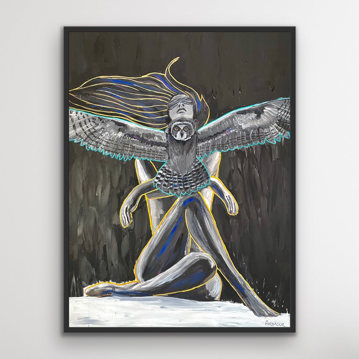 Pueo, 48" x 36"
