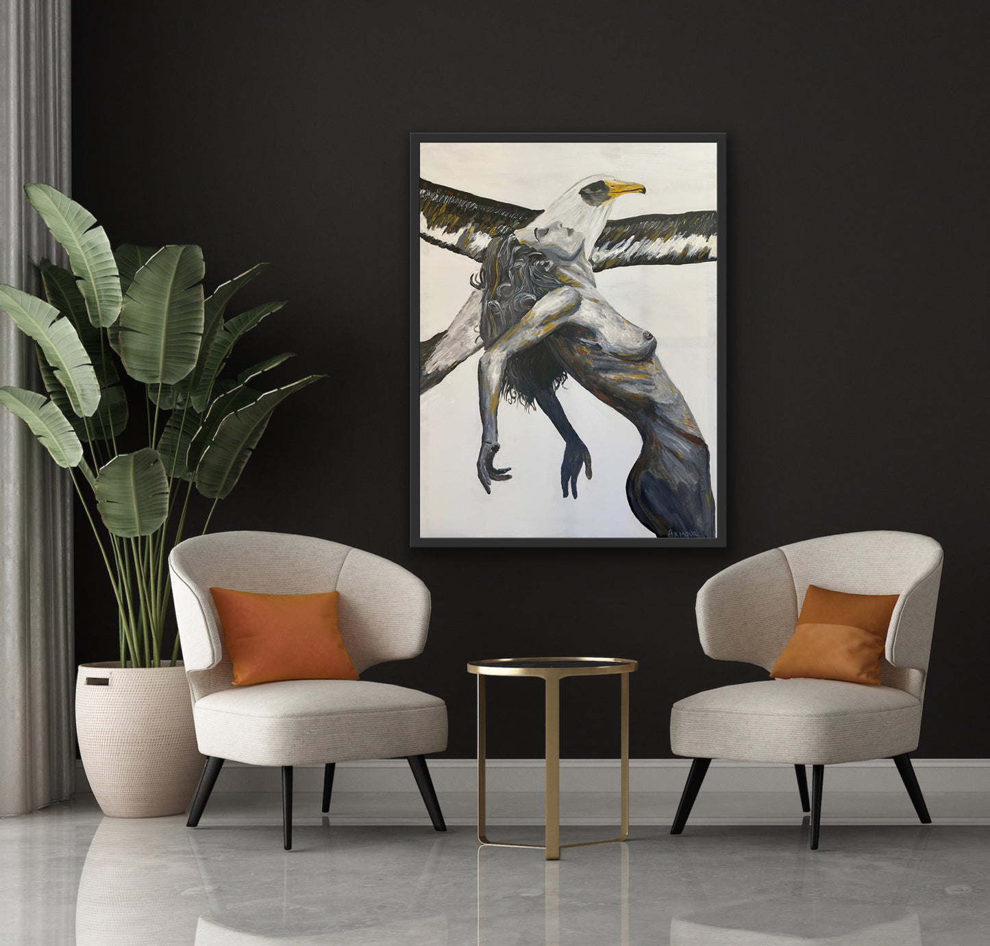 Woman with Albatross, 48" x 36"