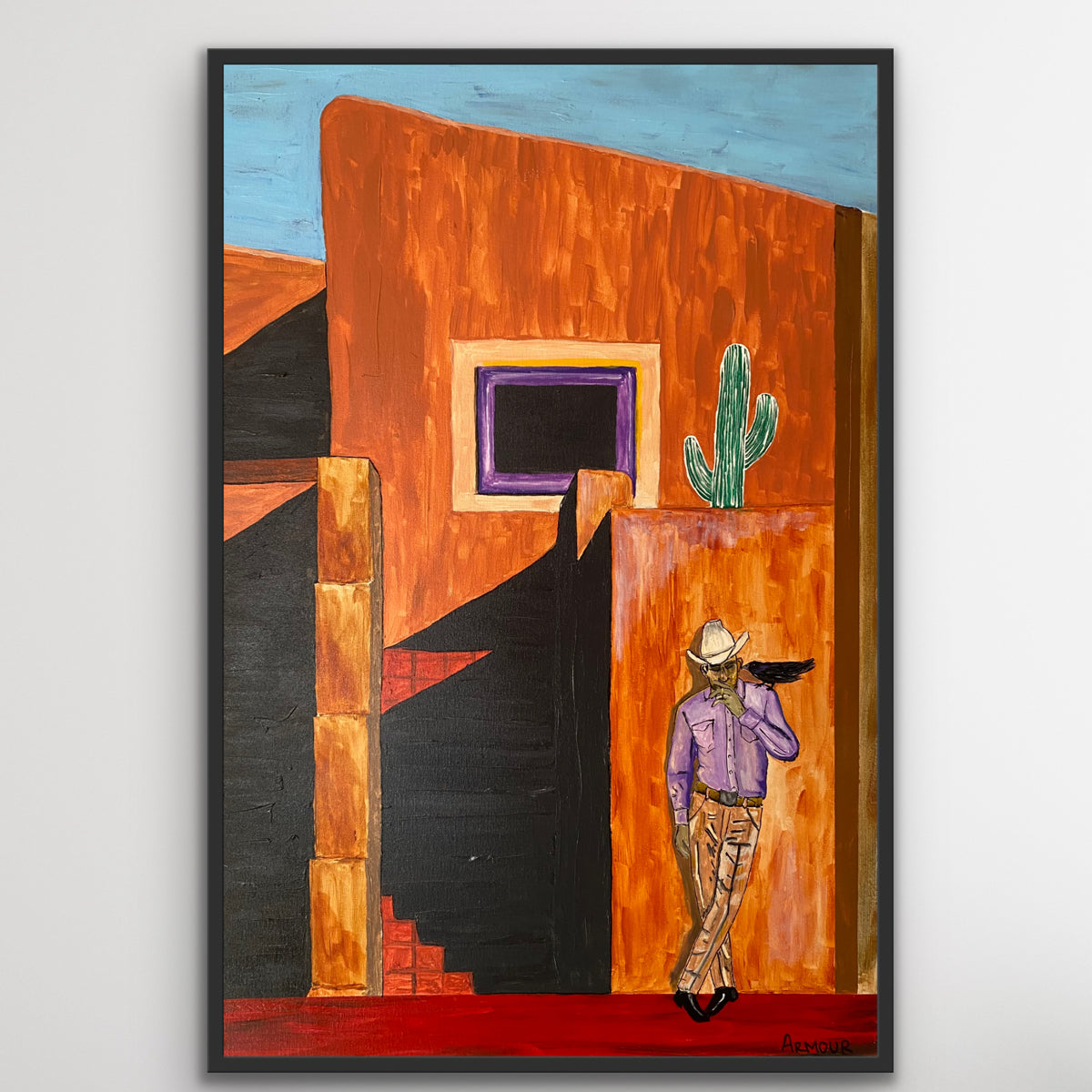 Adobe Cowboy, 36" x 24"